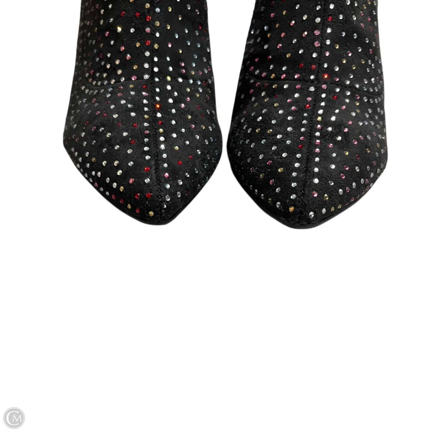 Boots Ankle Heels By Inc In Black & Red, Size: 8.5