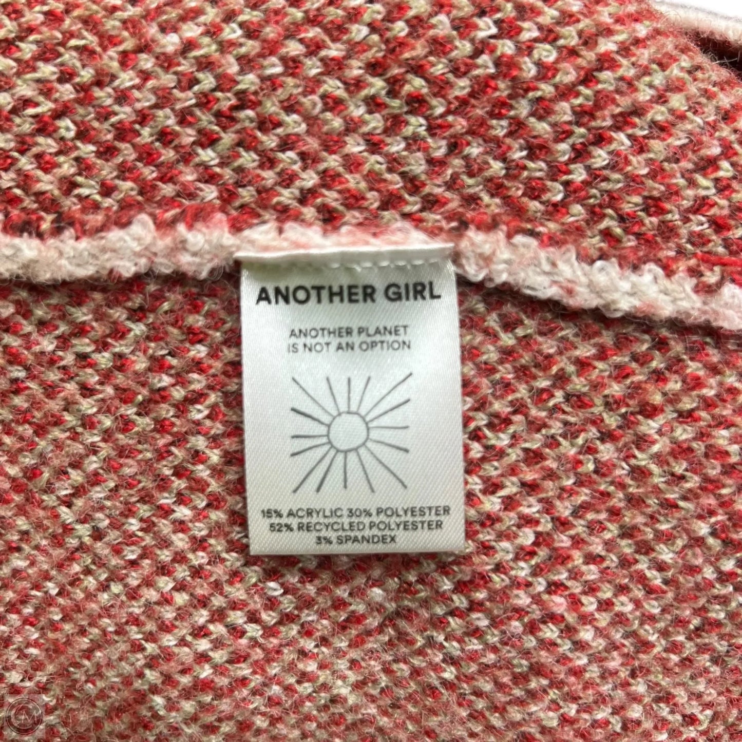 Sweater By Another Girl In Cream & Red, Size: M
