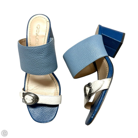 Sandals Designer By Coach In Blue, Size: 7.5