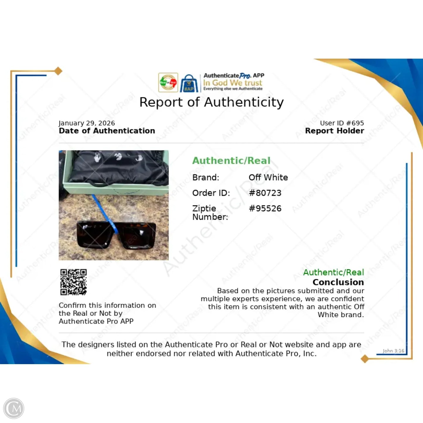 Sunglasses Luxury Designer By Off-white