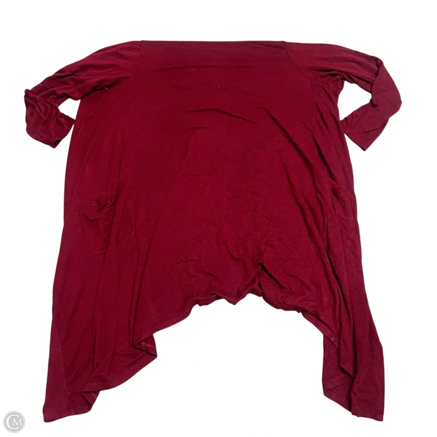 Sweater Cardigan By Bobeau In Red, Size: 1x