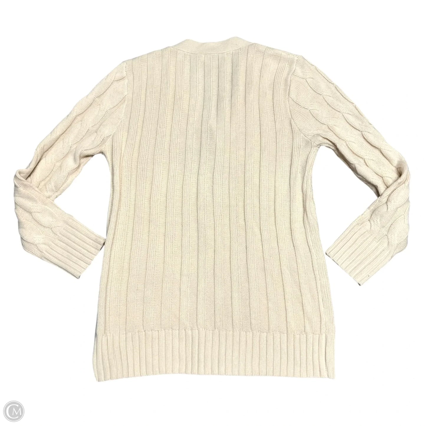 Sweater Cardigan By Tarse In Cream, Size: L