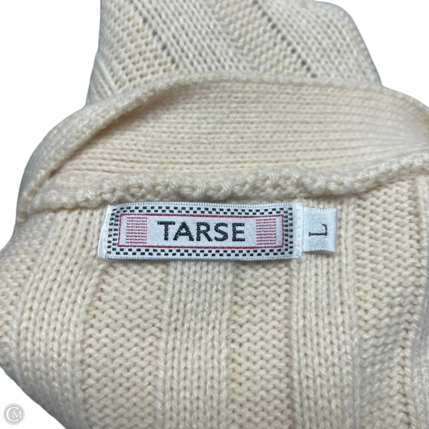 Sweater Cardigan By Tarse In Cream, Size: L