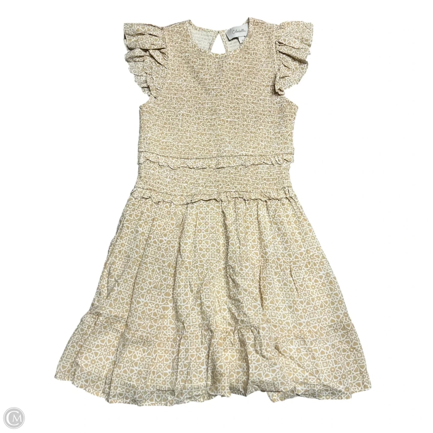 Dress Casual Short By Cleobella In Tan & White, Size: S
