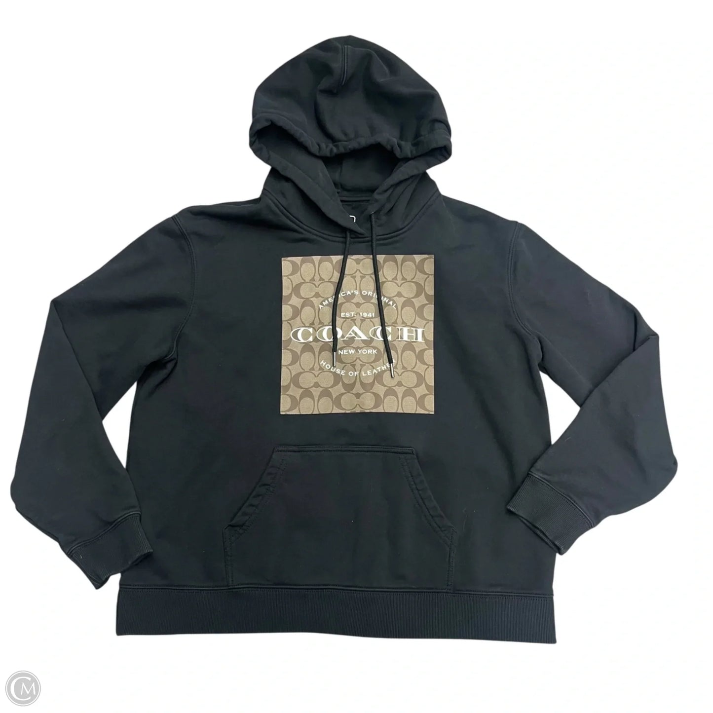 Sweatshirt Designer By Coach In Black & Brown, Size: M