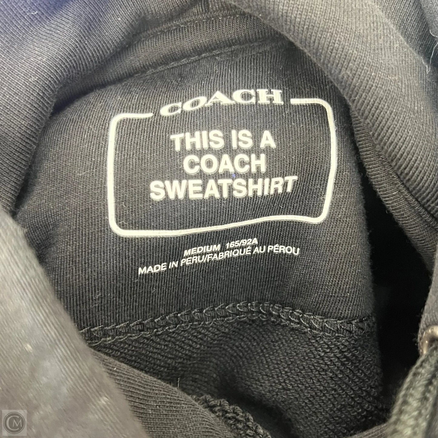 Sweatshirt Designer By Coach In Black & Brown, Size: M