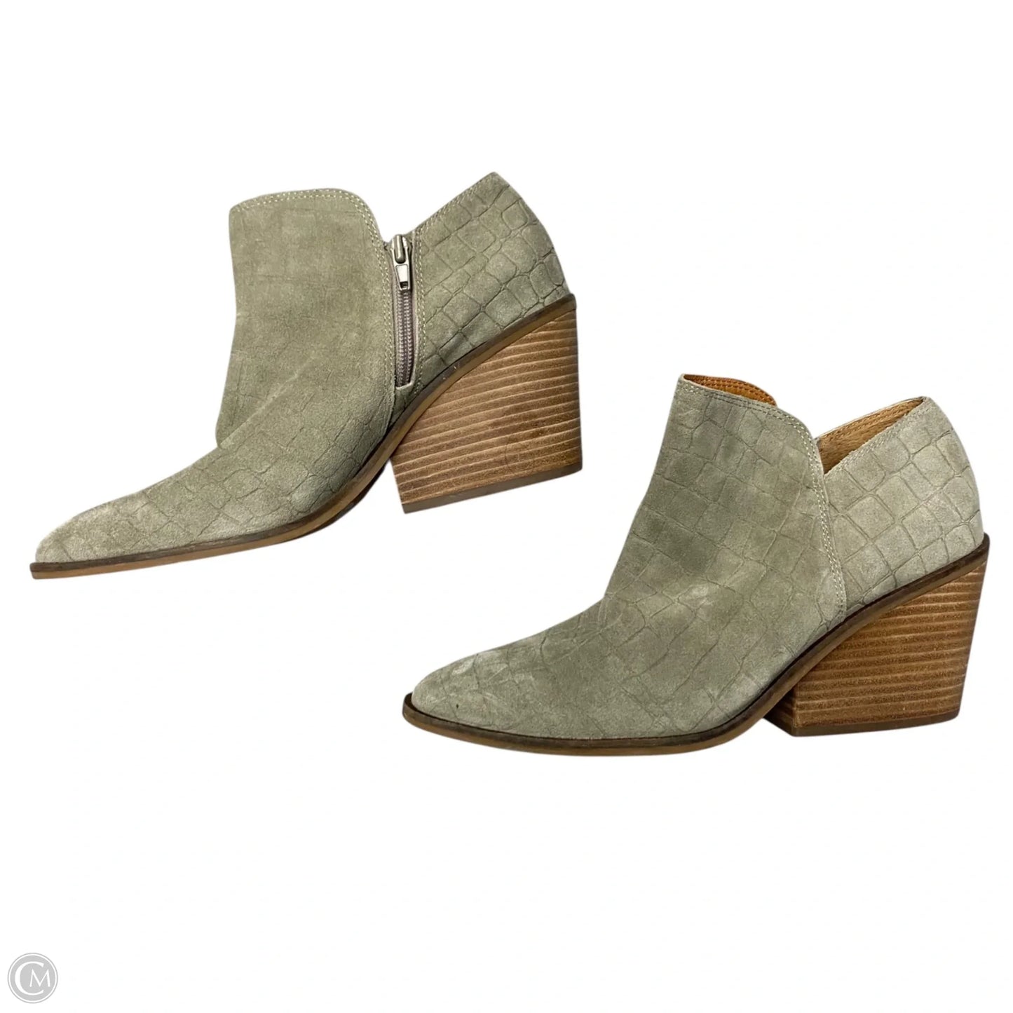 Boots Ankle Heels By Lucky Brand In Green, Size: 9.5