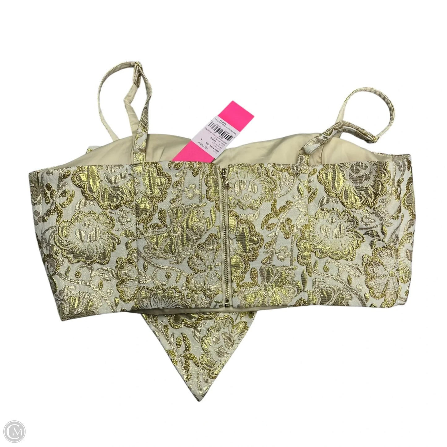 Top Sleeveless Designer By Lilly Pulitzer In Gold, Size: M