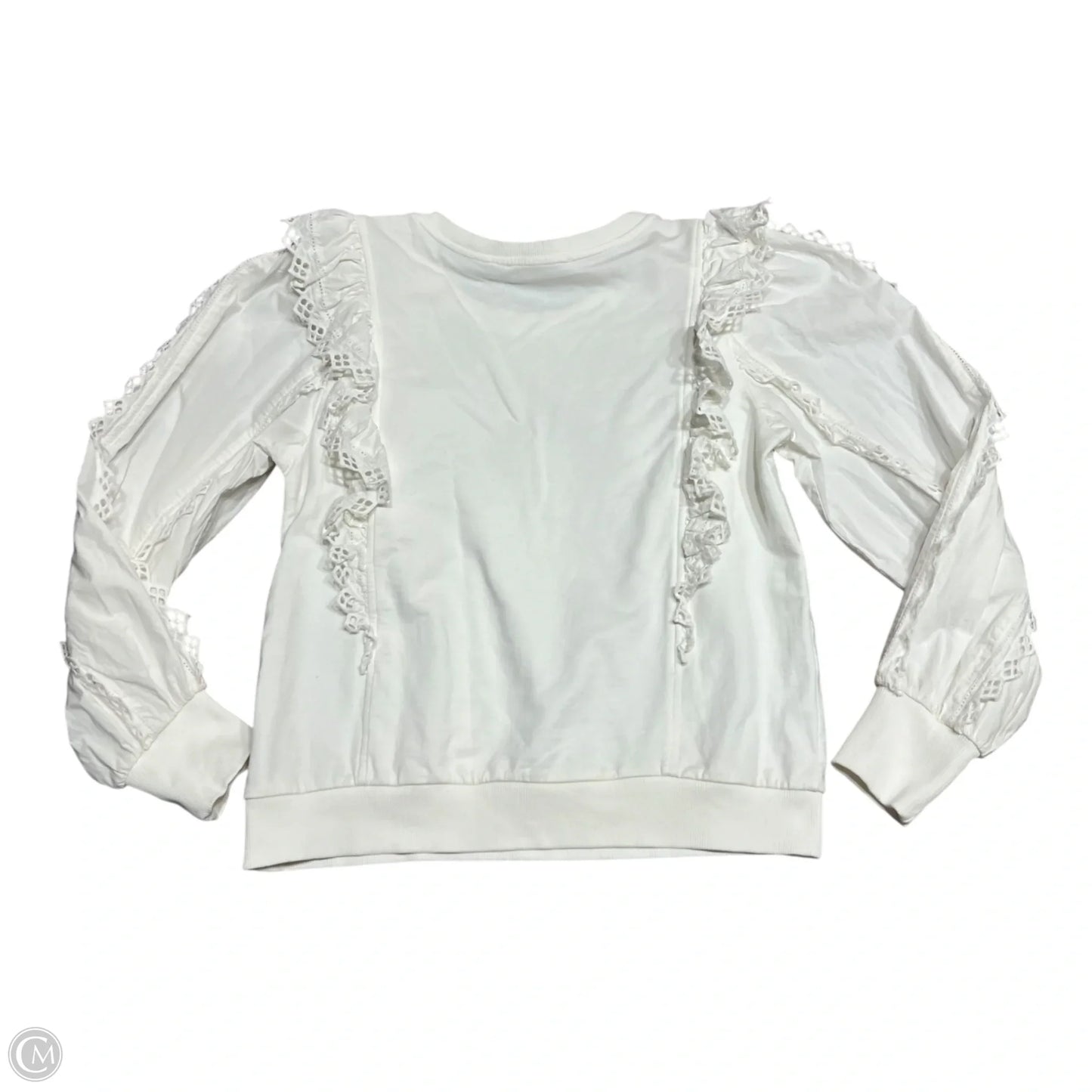 Sweatshirt Crewneck By Anthropologie In Cream, Size: S