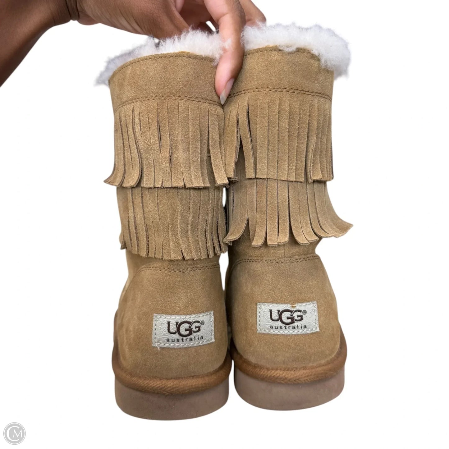 Boots Designer By Ugg In Tan, Size: 6