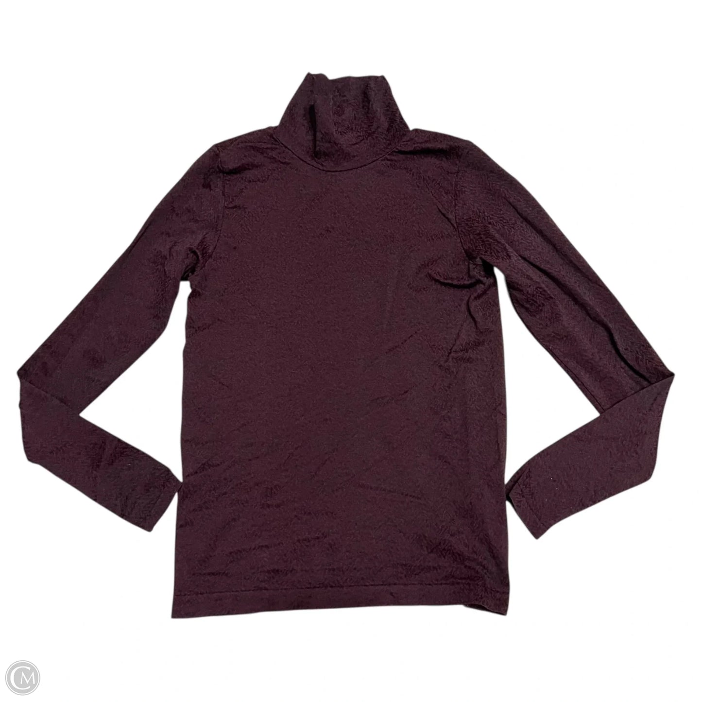 Athletic Top Long Sleeve Collar By Athleta In Black & Red, Size: M