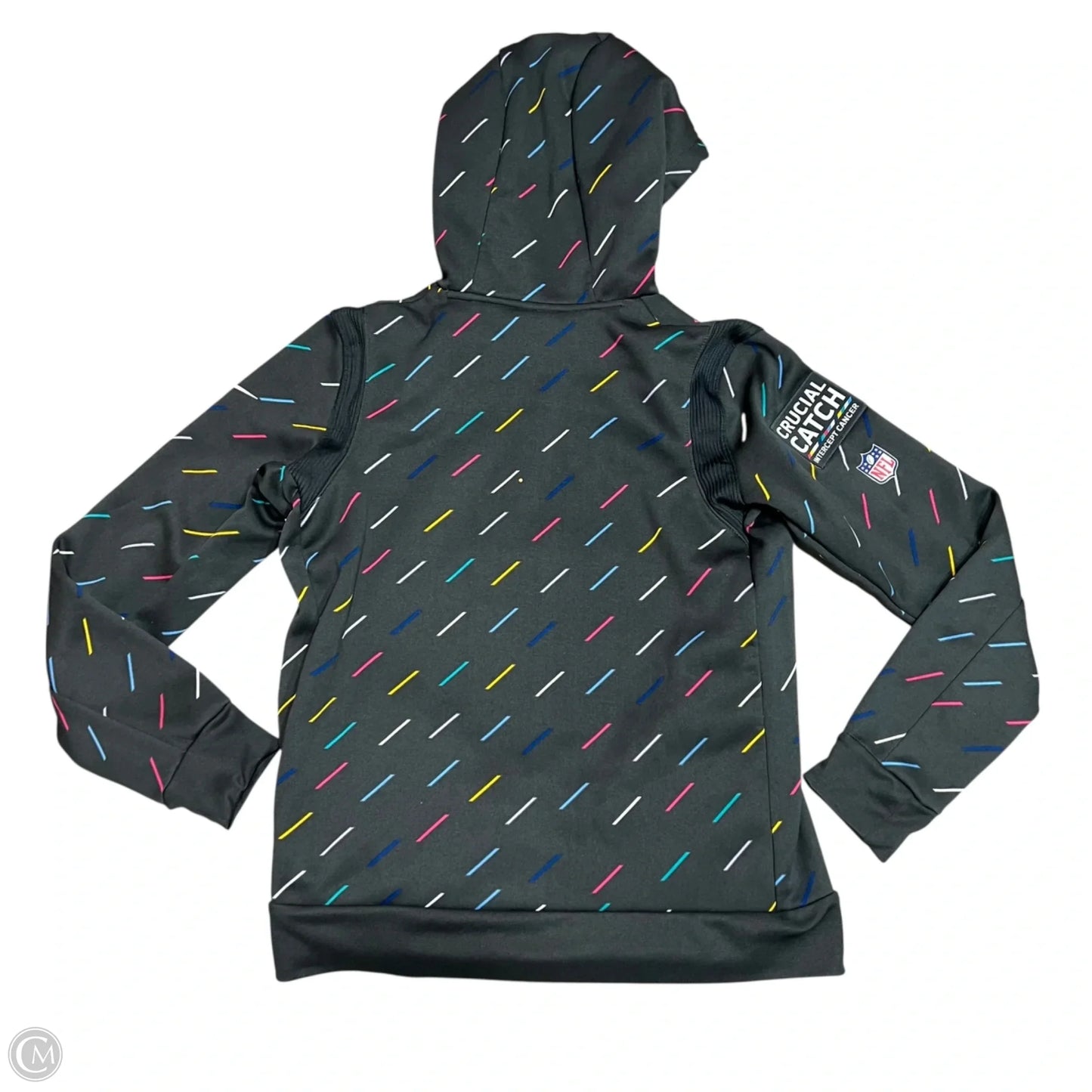 Athletic Sweatshirt Hoodie By Nfl In Grey, Size: M