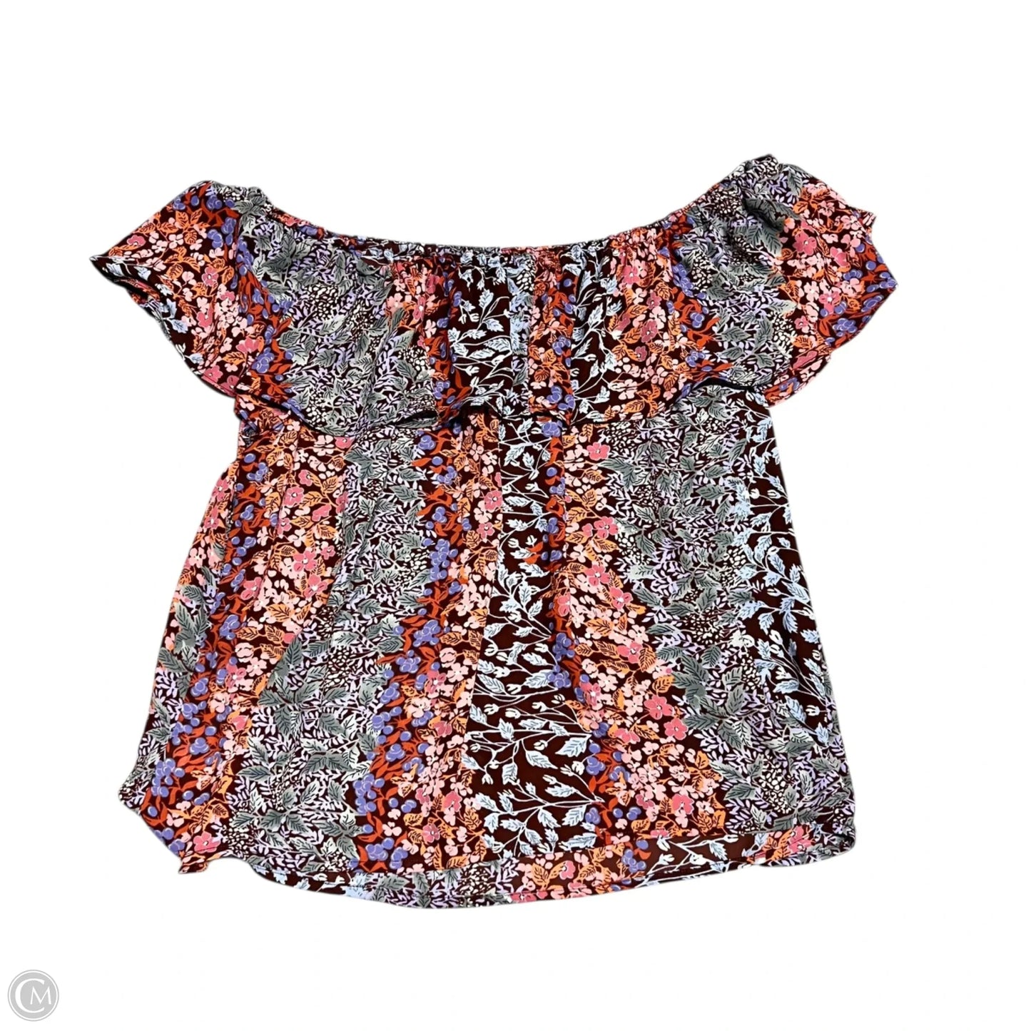 Top Sleeveless By Maeve In Brown & Orange, Size: M