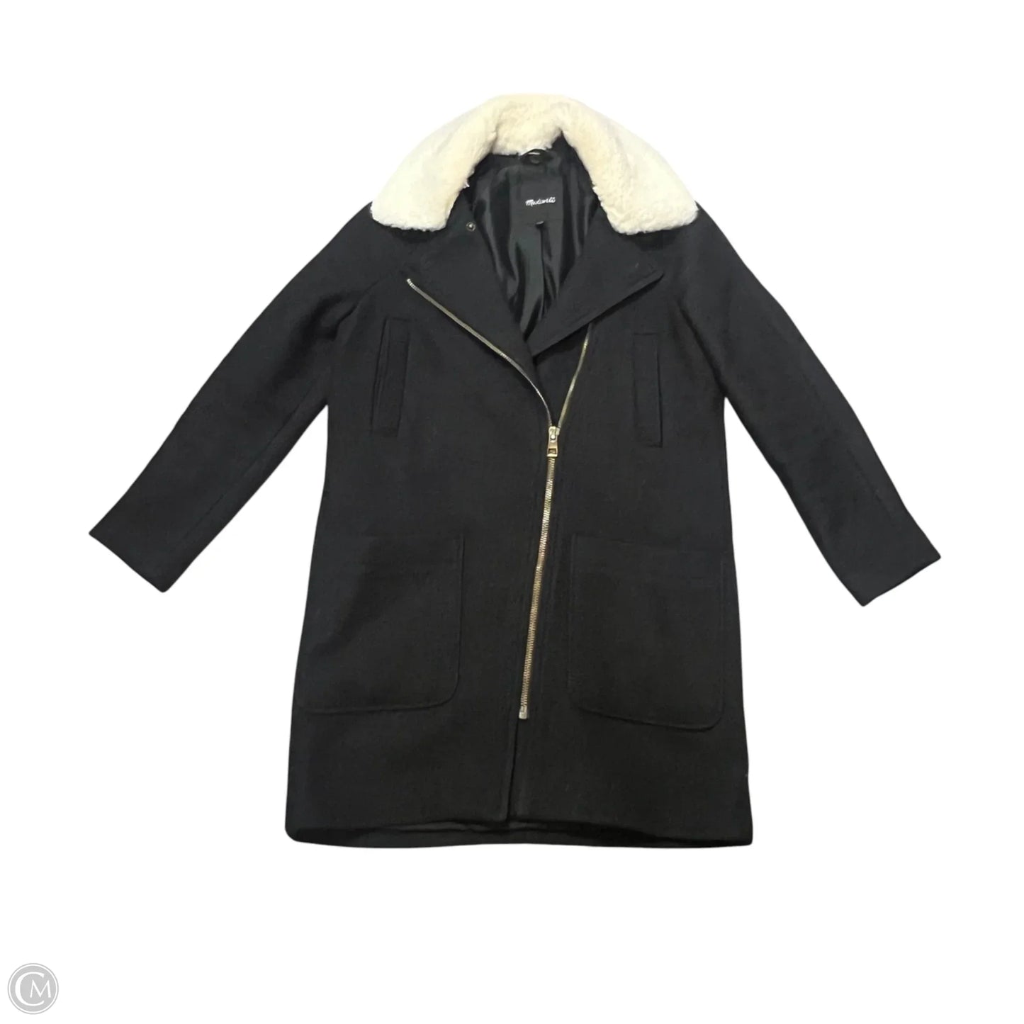 Coat Peacoat By Madewell In Cream & Grey, Size: Xs