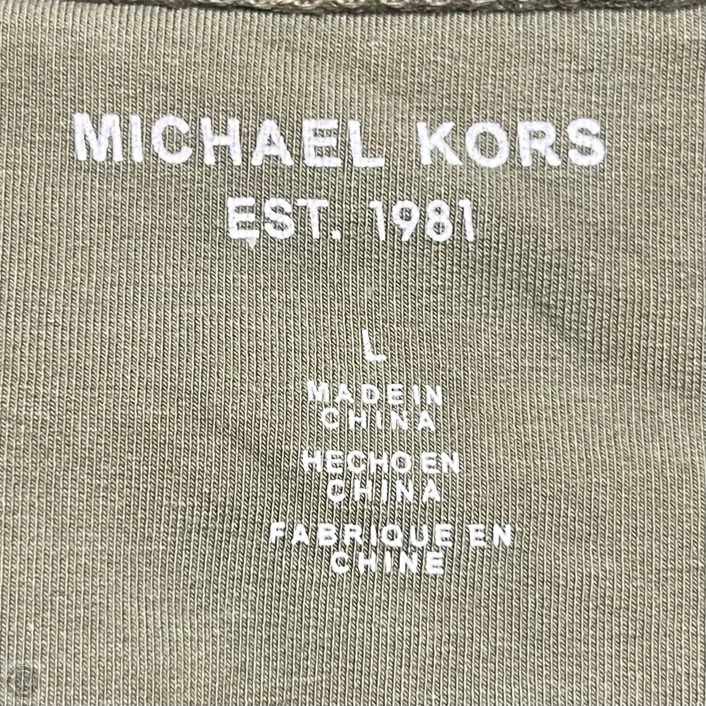 Sweatshirt Designer By Michael Kors In Green, Size: L