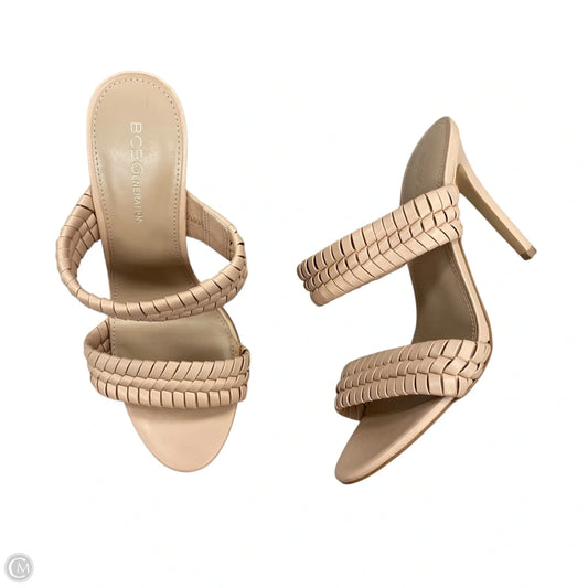 Sandals Heels Stiletto By Bcbgeneration In Tan, Size: 9.5
