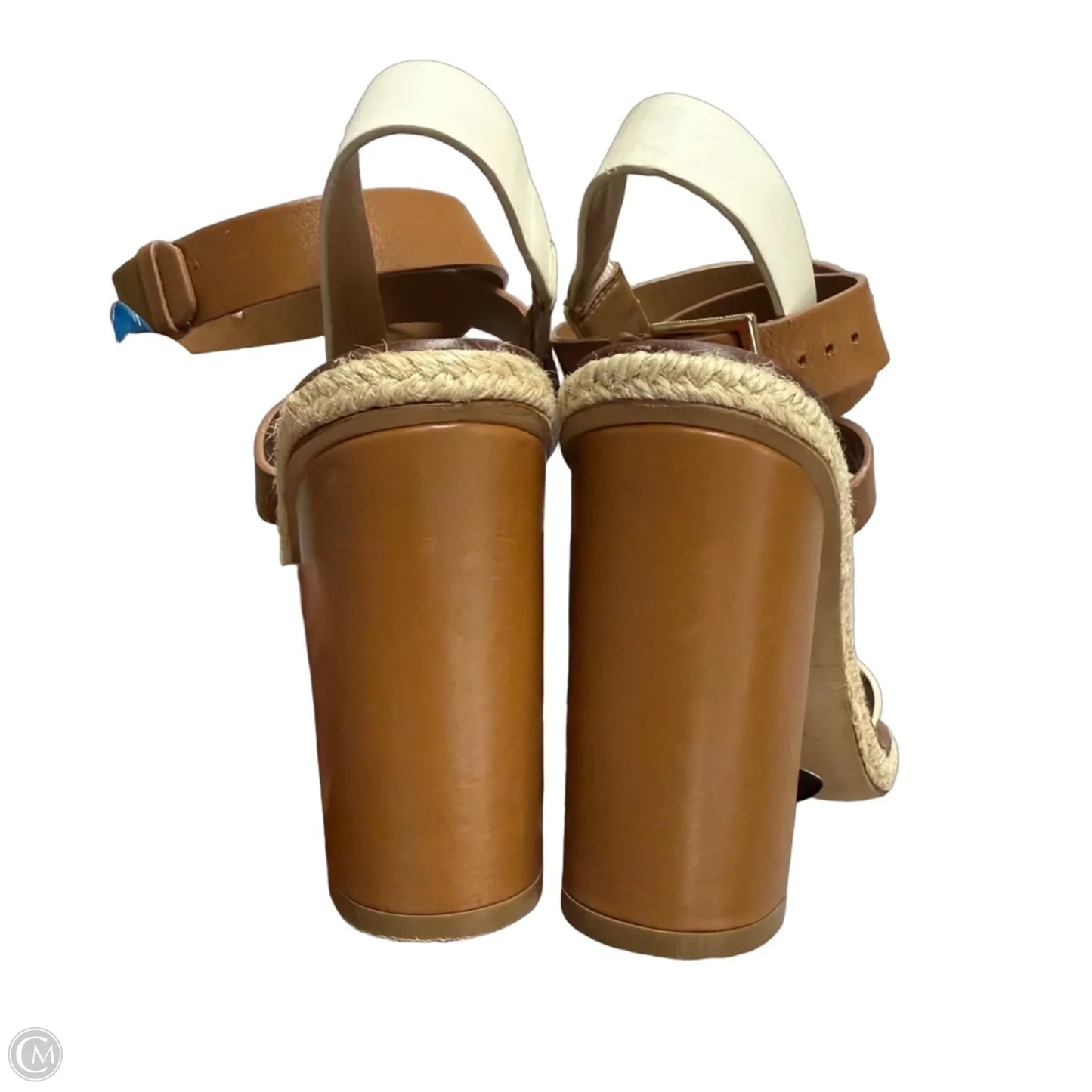 Sandals Designer By Tory Burch In Brown & Cream, Size: 7