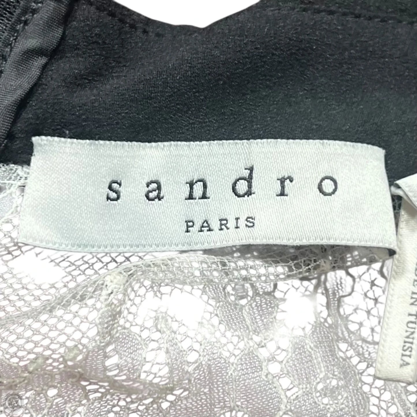Dress Designer By Sandro In Black & Red, Size: S