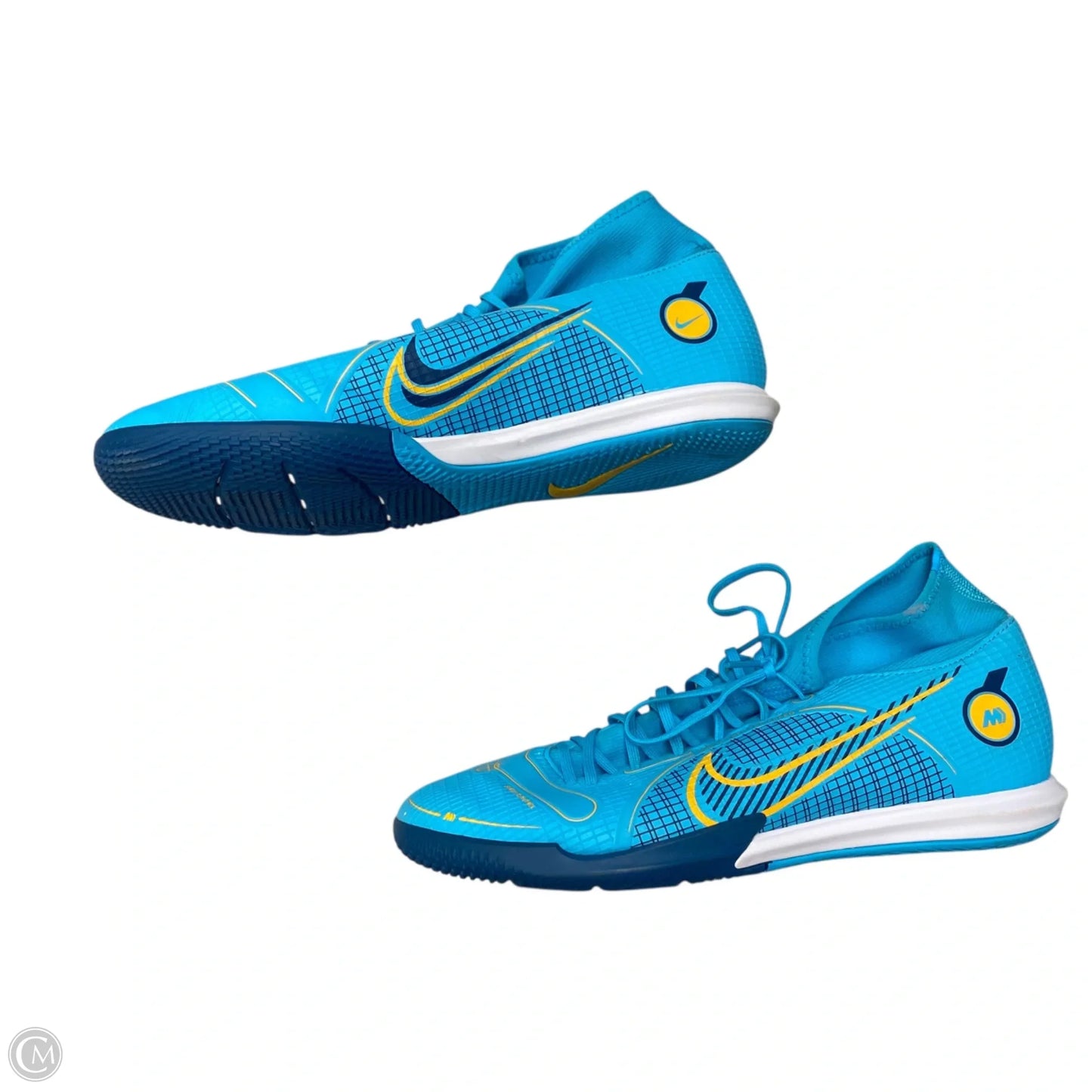 Shoes Athletic By Nike In Blue & Yellow, Size: 9.5