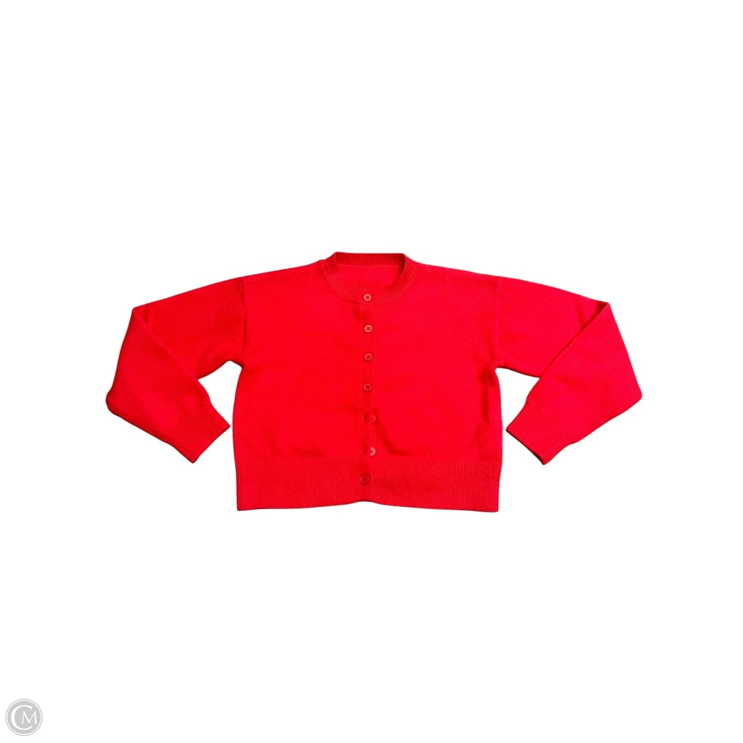 Sweater Cardigan In Red, Size: S
