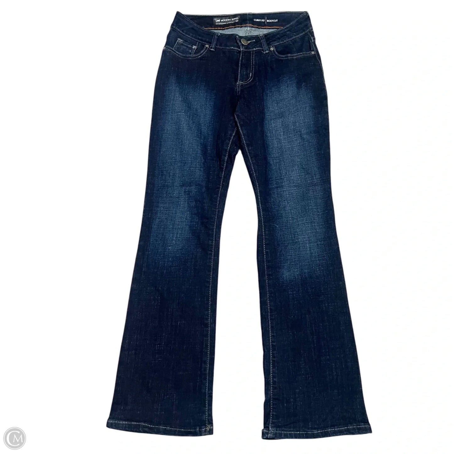 Jeans Boot Cut By Lee In Blue Denim, Size: 4