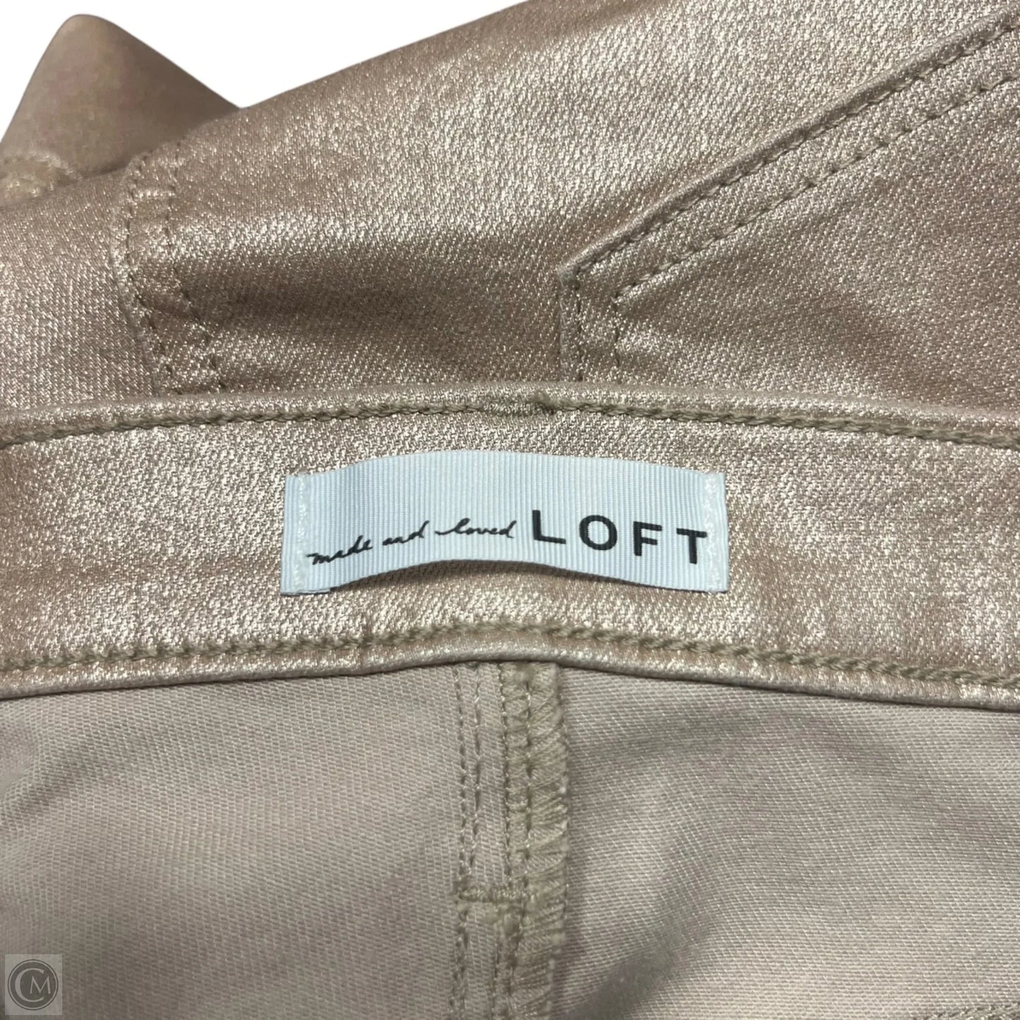 Jeans Cropped By Loft In Gold, Size: 2