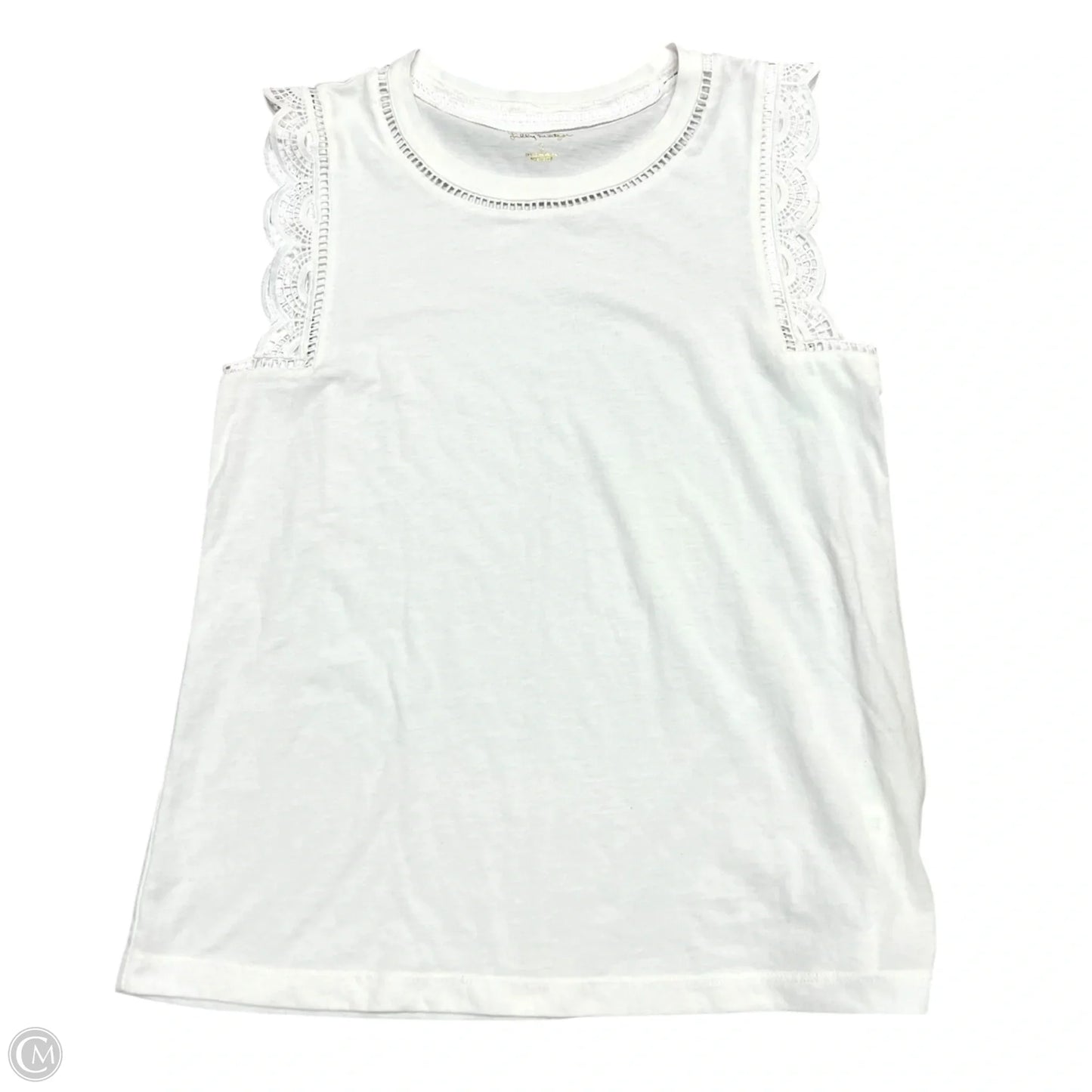 Top Sleeveless Designer By Lilly Pulitzer In White, Size: M
