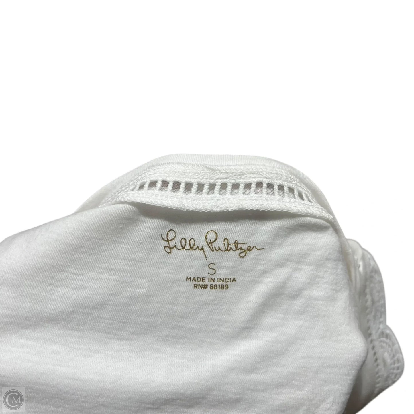 Top Sleeveless Designer By Lilly Pulitzer In White, Size: M
