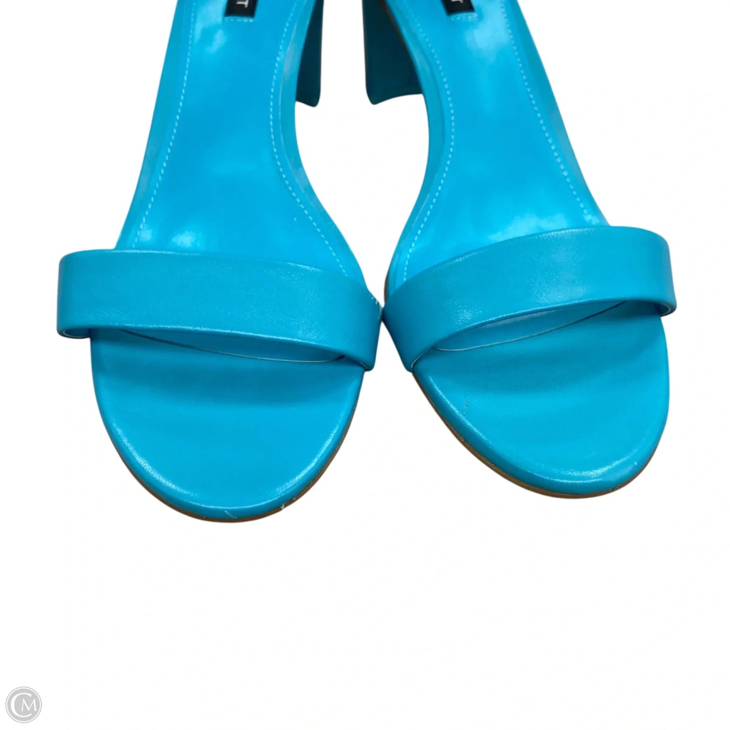 Sandals Heels Block By Nine West In Blue, Size: 12