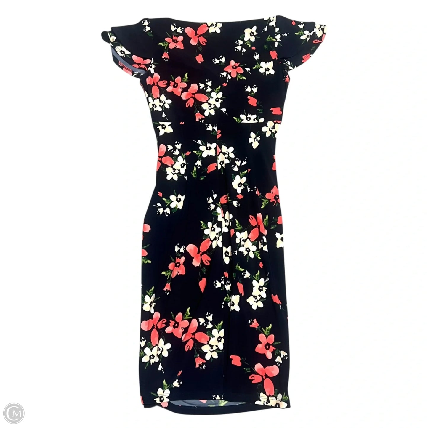 Dress Party Midi By Lauren By Ralph Lauren In Blue & Orange, Size: Xs