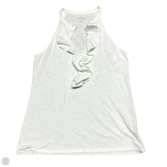 Top Sleeveless Designer By Lilly Pulitzer In Cream, Size: M
