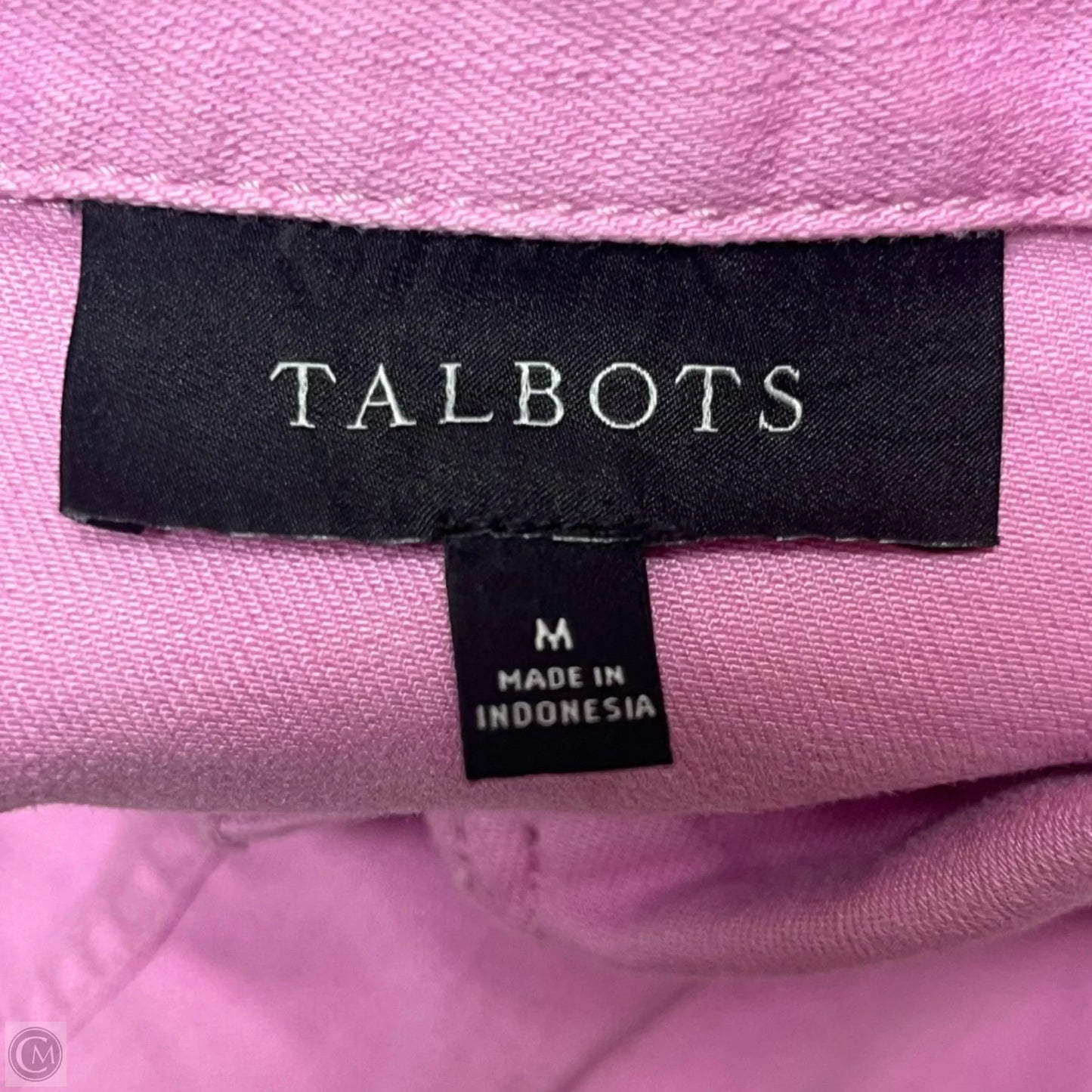 Jacket Denim By Talbots In Pink Denim, Size: M