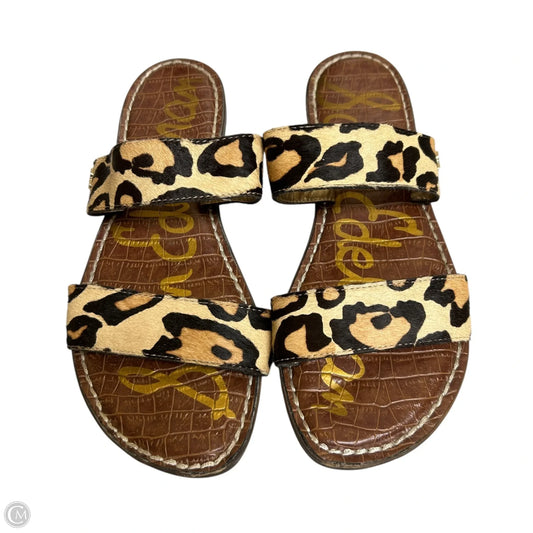 Sandals Flats By Sam Edelman In Leopard Print, Size: 7