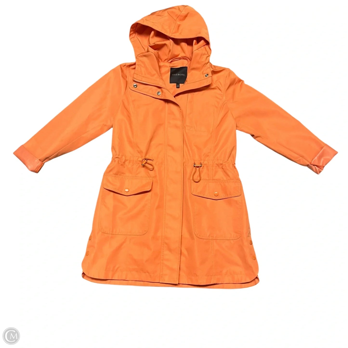 Coat Raincoat By Talbots In Orange, Size: Xs