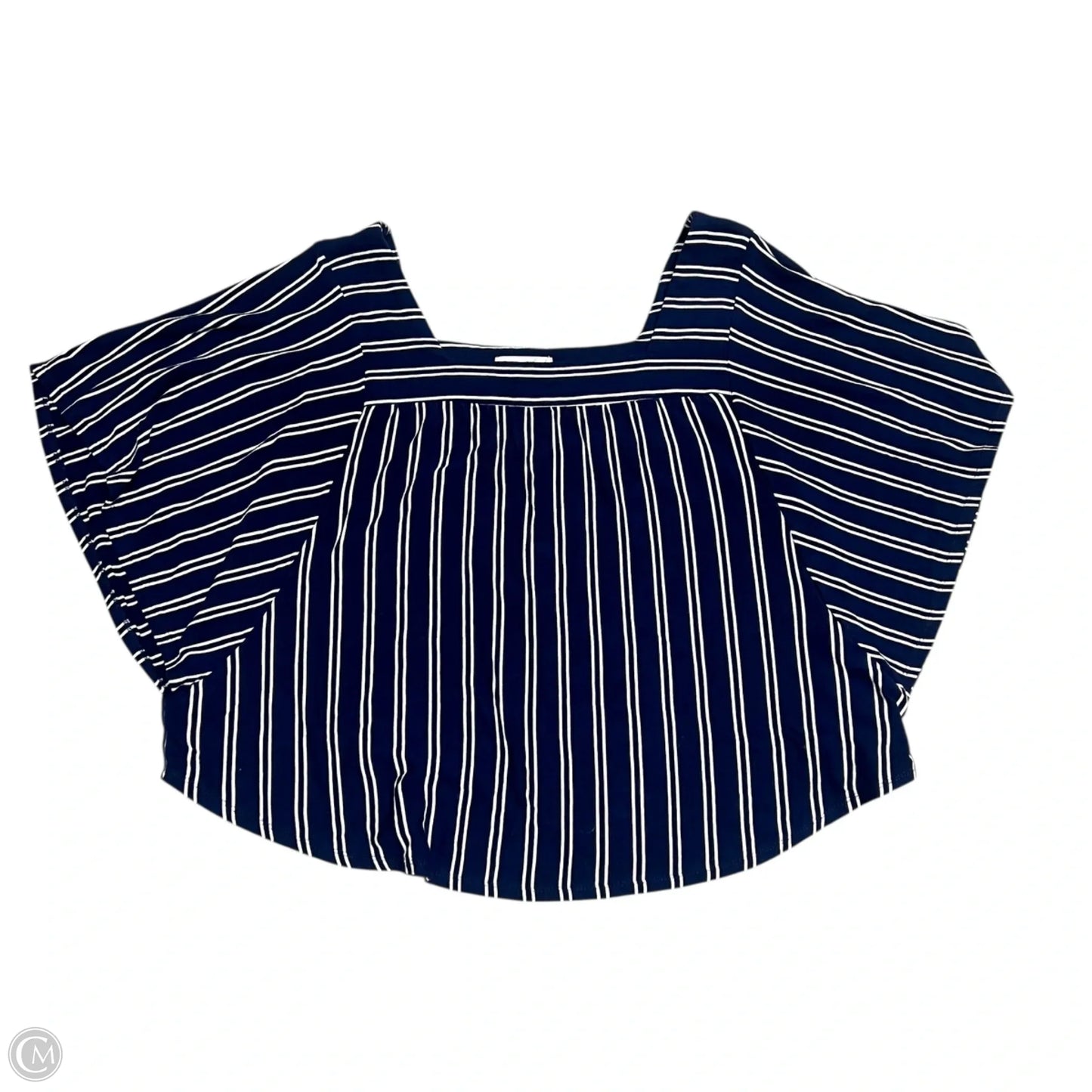 Top Short Sleeve By Universal Thread In Blue & White, Size: M