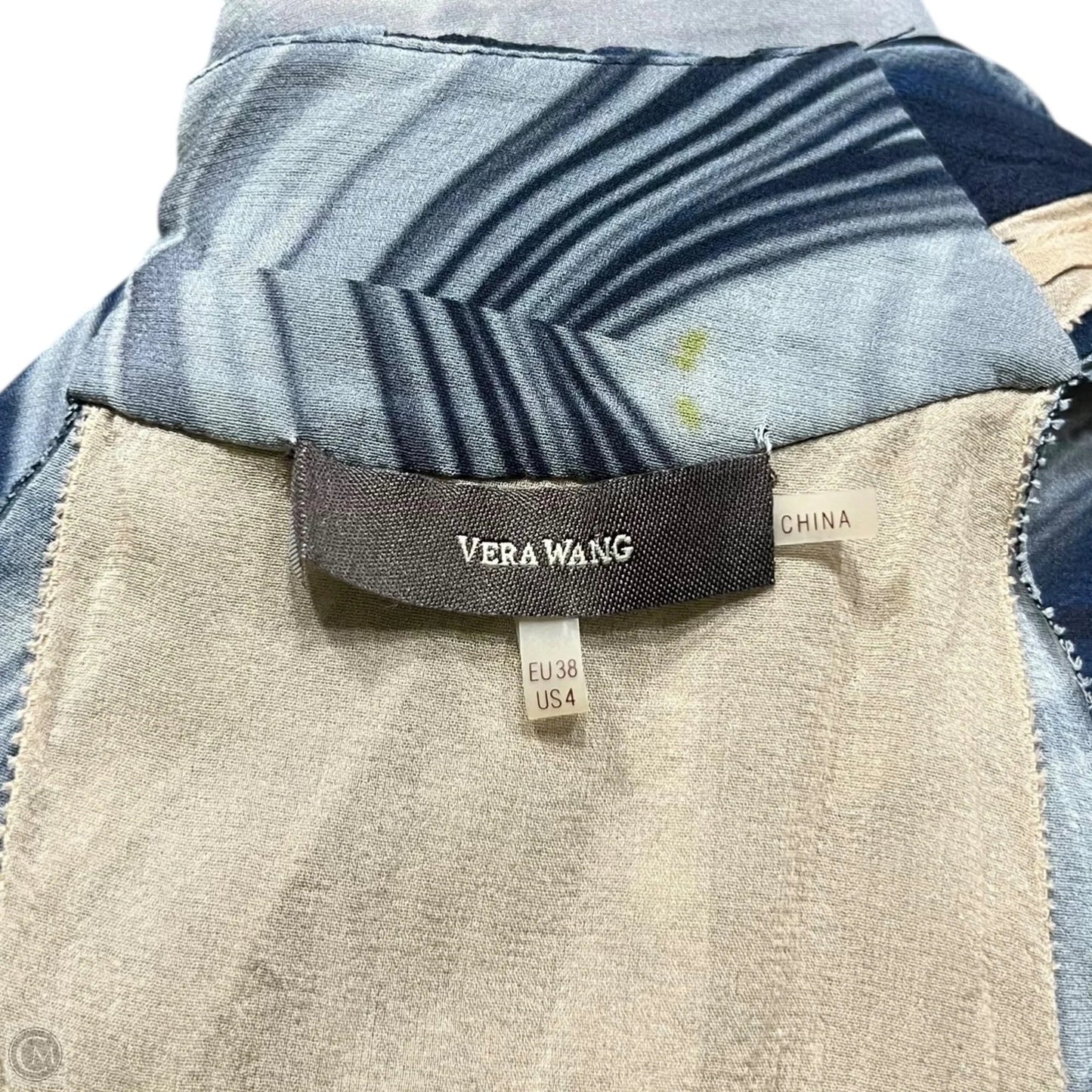 Top Sleeveless Designer By Vera Wang In Blue, Size: S