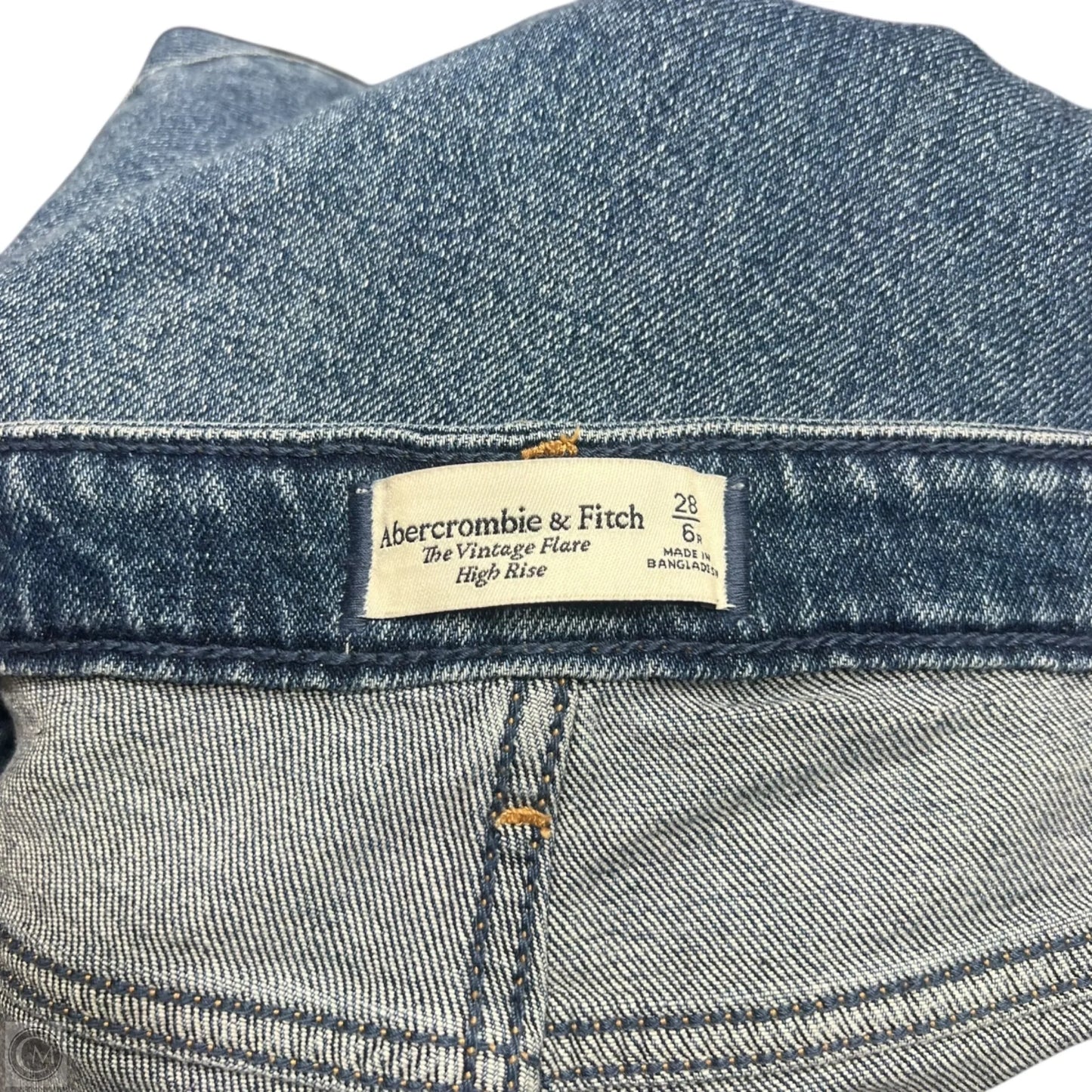 Jeans Flared By Abercrombie And Fitch In Blue Denim, Size: 6