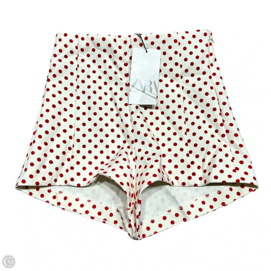 Shorts By Zara In Cream & Red, Size: 0