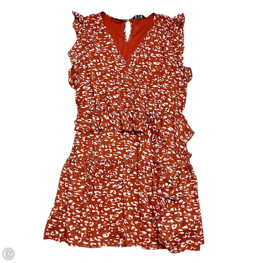 Dress Casual Midi By Simply Vera In Orange, Size: Xl