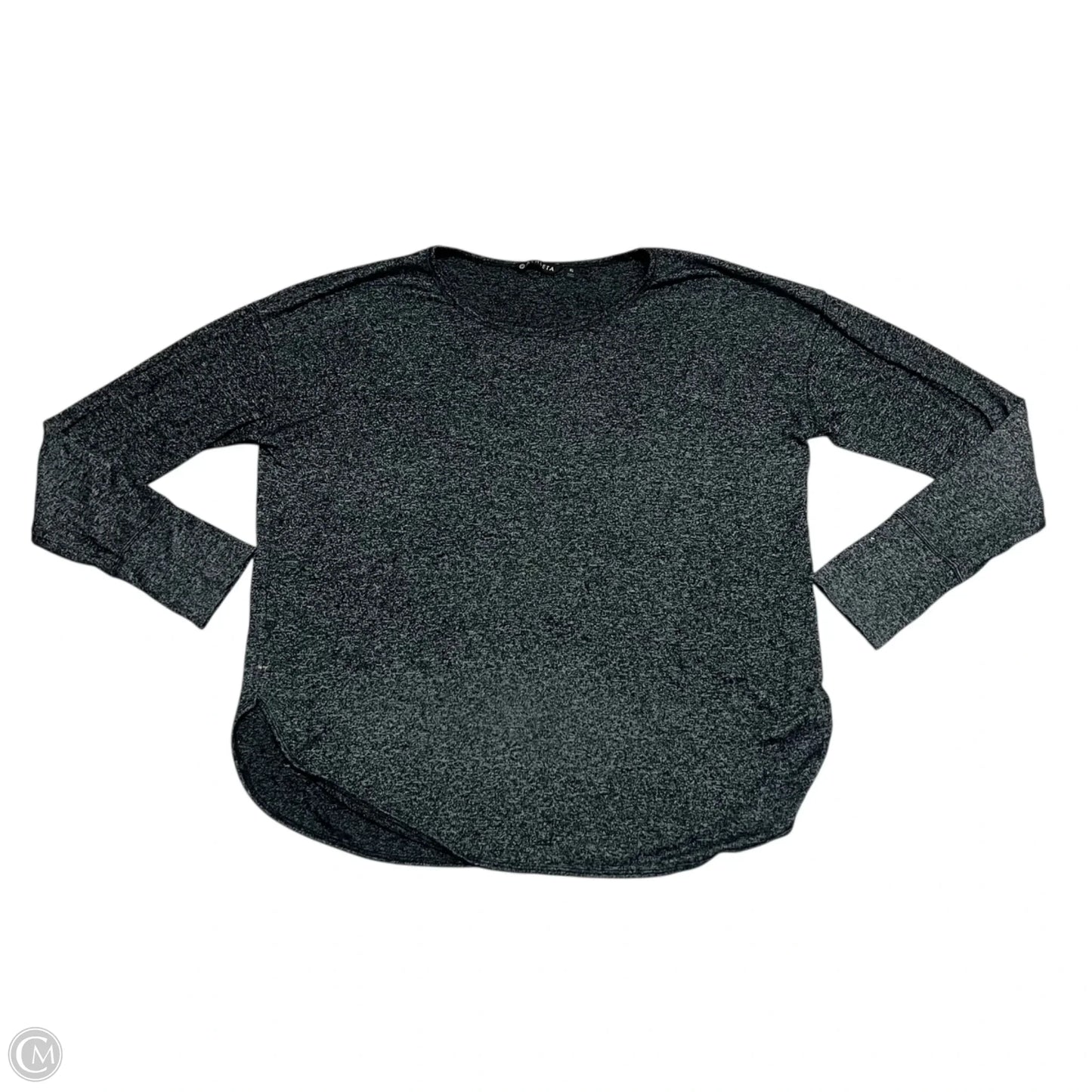 Athletic Top Long Sleeve Crewneck By Athleta In Black & Grey, Size: Xl