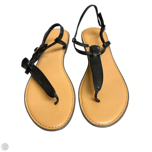 Sandals Flats By J. Crew In Black, Size: 10