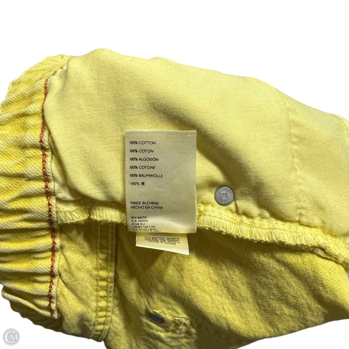 Shorts By Pilcro In Yellow Denim, Size: 12