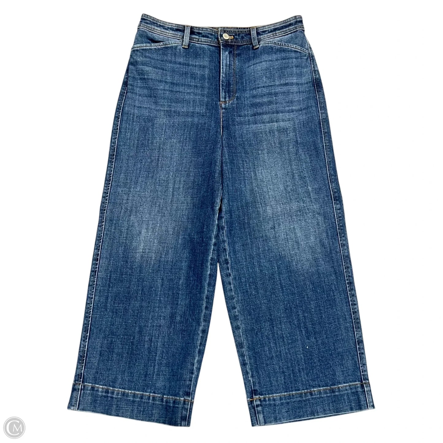 Jeans Cropped By Talbots In Blue Denim, Size: 8