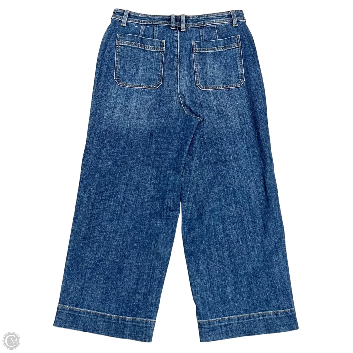Jeans Cropped By Talbots In Blue Denim, Size: 8