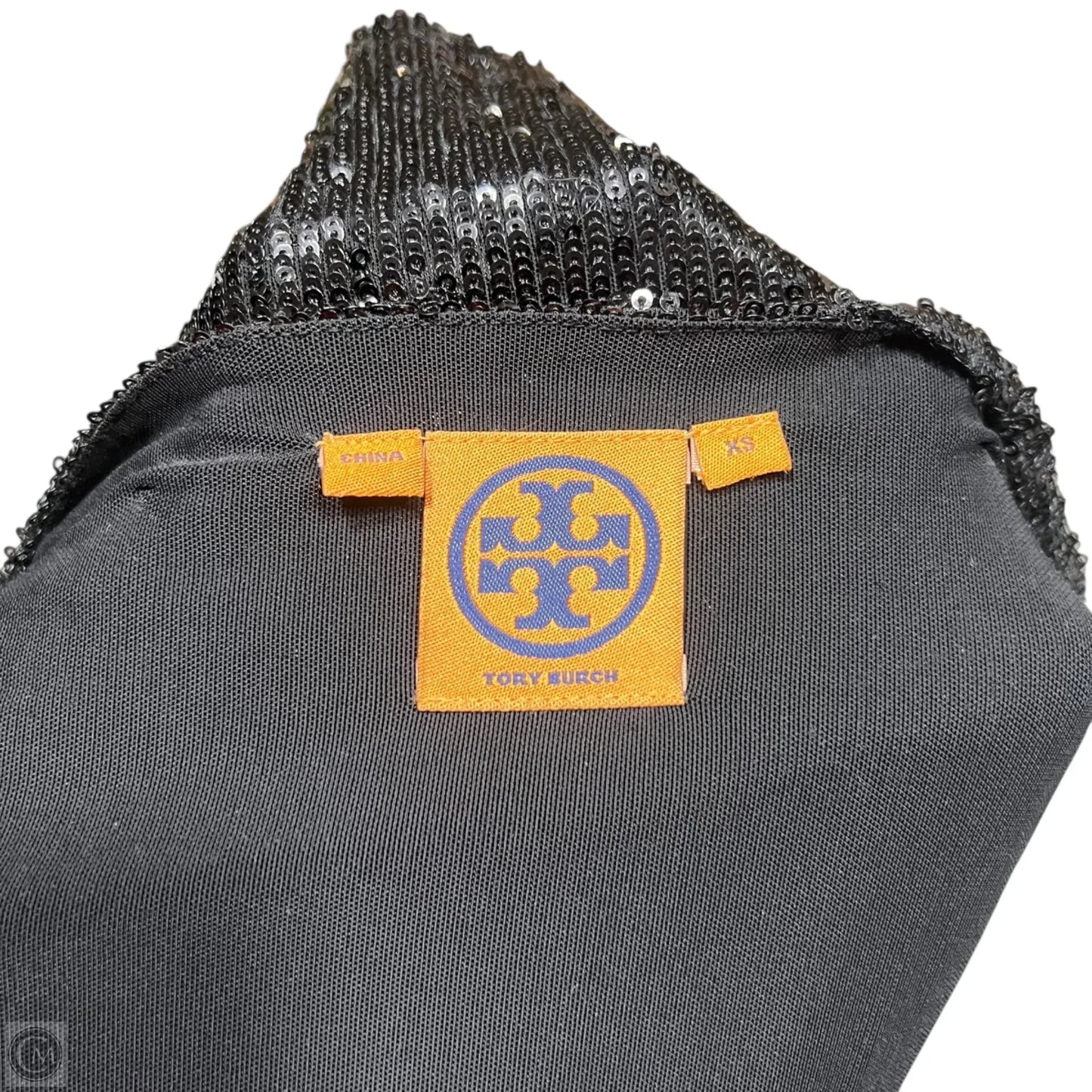 Top Short Sleeve Designer By Tory Burch In Black, Size: Xs