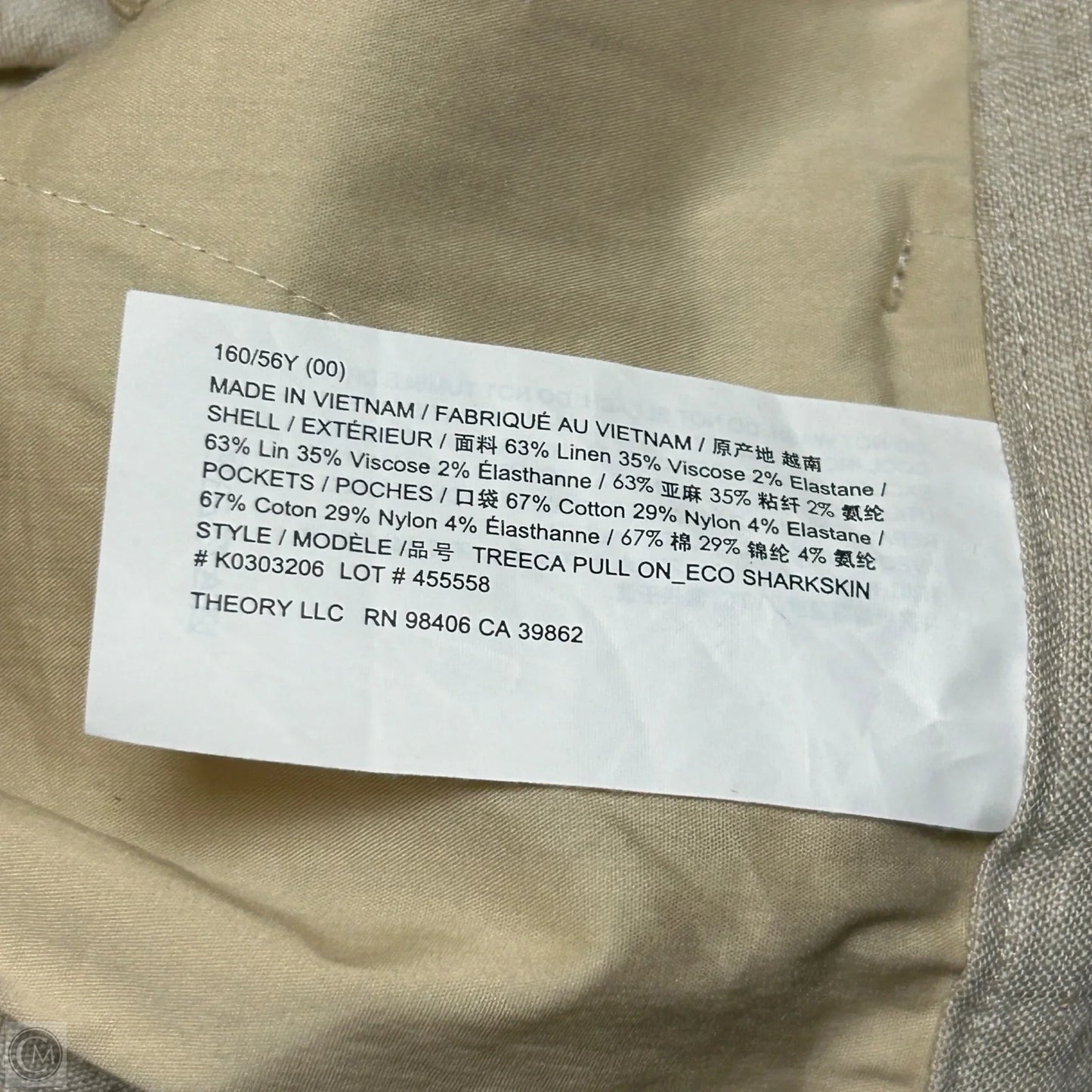Pants Dress By Theory In Beige, Size: 0