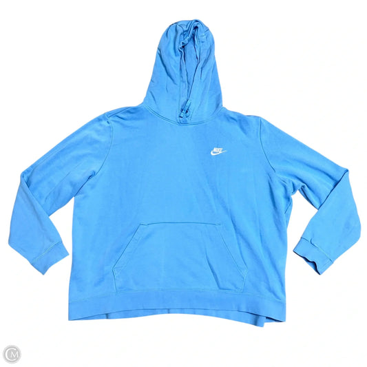 Athletic Sweatshirt Hoodie By Nike In Blue, Size: Xxl