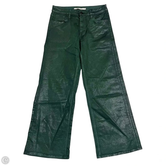 Jeans Wide Leg By Hudson In Green Denim, Size: 4