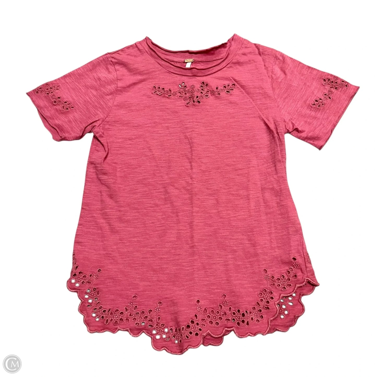 Top Short Sleeve By Free People In Pink, Size: Xs
