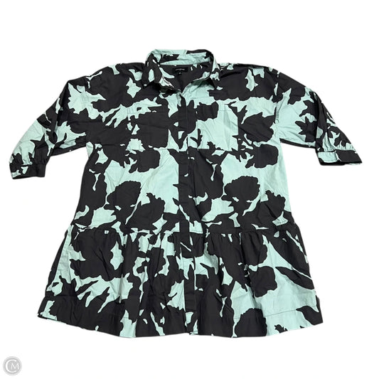 Dress Casual Midi By Banana Republic In Blue & Grey, Size: Xxl